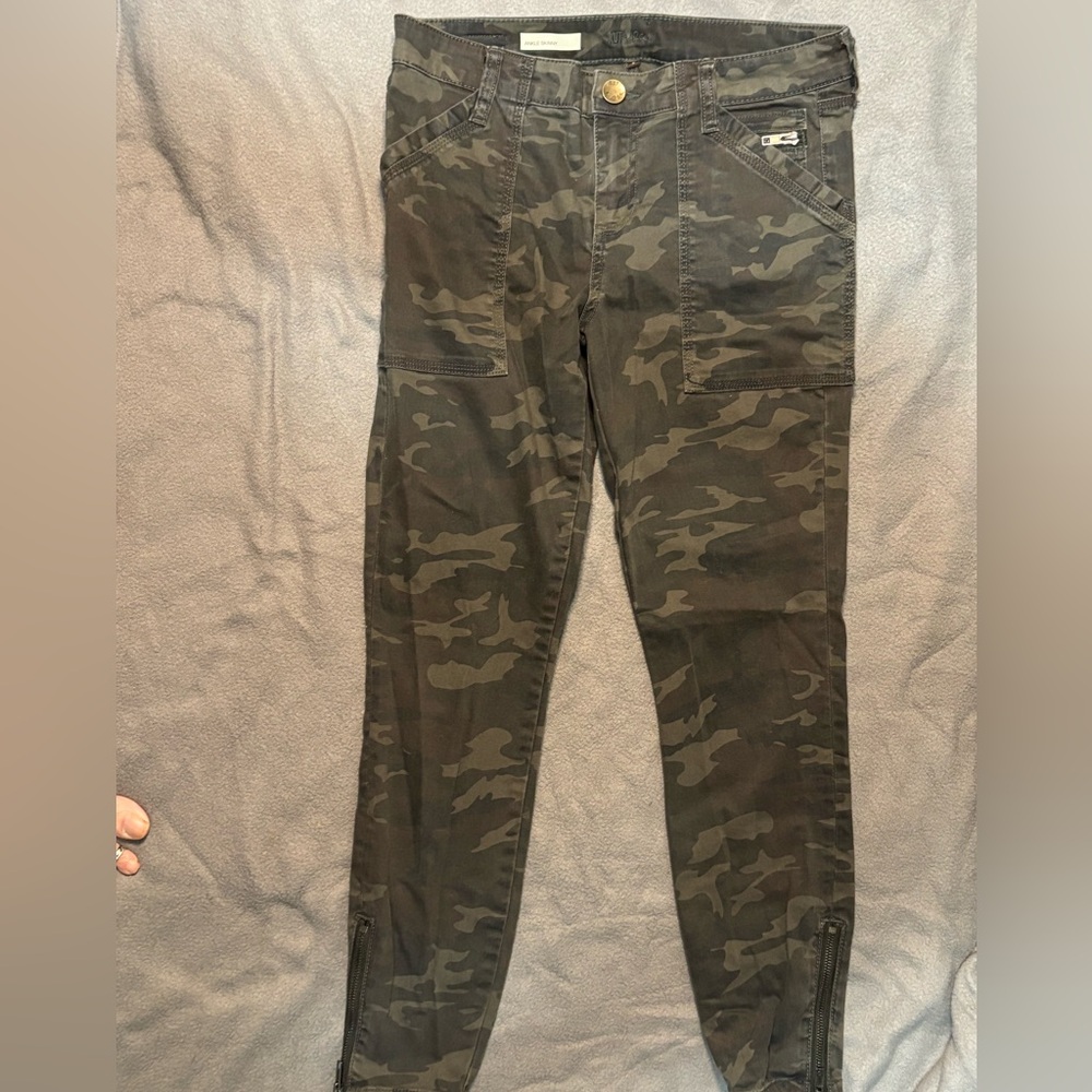 Kut from the Kloth Camo Skinny Jeans Womens 4 Stretch Cotton Blend Mid Rise EUC
